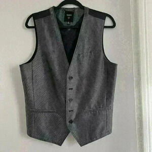 Guess grey vest button up